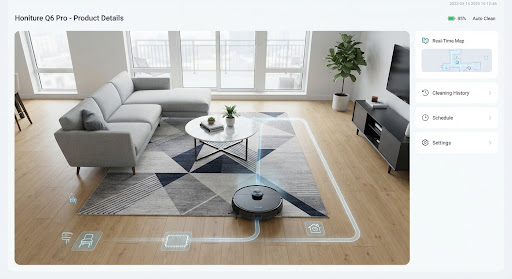 Honiture Q6 Pro Robot Vacuum & Mop view 3